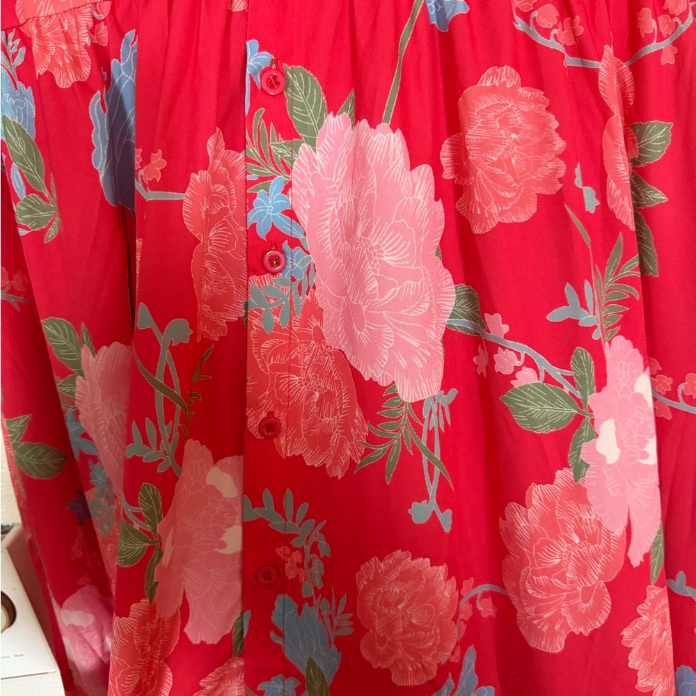 NWT | Made with Love ❤️ Floral Red Maxi Dress | Women’s Large - Picture 7 of 7